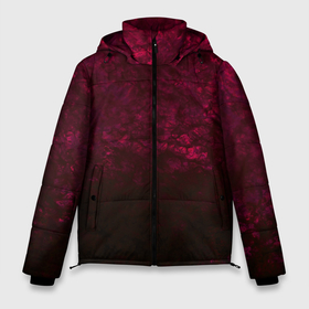 Мужская зимняя куртка 3D с принтом Темно красный абстрактный узор текстура камня в Петрозаводске, верх — 100% полиэстер; подкладка — 100% полиэстер; утеплитель — 100% полиэстер | длина ниже бедра, свободный силуэт Оверсайз. Есть воротник-стойка, отстегивающийся капюшон и ветрозащитная планка. 

Боковые карманы с листочкой на кнопках и внутренний карман на молнии. | Тематика изображения на принте: abstract | dark red | red | stone texture | абстрактный узор | каменная ткстура | мраморный узор | темно красный