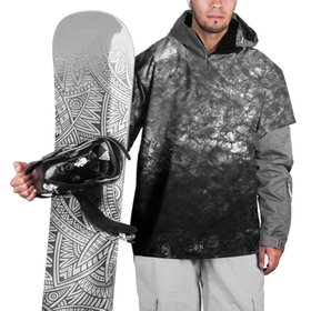 Накидка на куртку 3D с принтом Текстура камня черно белый узор в Новосибирске, 100% полиэстер |  | abstract | black and white | fashionable | мраморный | текстура камня | черно белый
