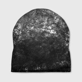 Шапка 3D с принтом Текстура камня черно белый узор в Новосибирске, 100% полиэстер | универсальный размер, печать по всей поверхности изделия | Тематика изображения на принте: abstract | black and white | fashionable | мраморный | текстура камня | черно белый