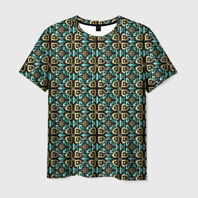 Мужская футболка 3D с принтом Абстракция Объемные узоры в Кировске, 100% полиэфир | прямой крой, круглый вырез горловины, длина до линии бедер | бутоны | паттерн | т | узор | узоры | цветы