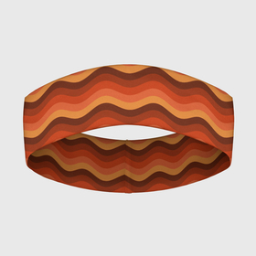 Повязка на голову 3D с принтом Ретро Волна в Кировске,  |  | orange | pattern | retro | wave | волна | оранжевый | ретро | узор