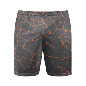 Мужские шорты спортивные с принтом Грунтовые Трещины в Белгороде,  |  | Тематика изображения на принте: brown | cracks | ground | pattern | грунт | коричневый | трещины | узор