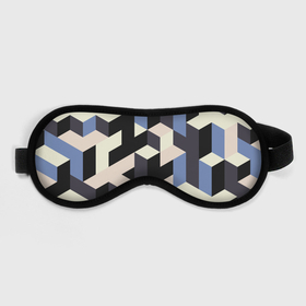 Маска для сна 3D с принтом Изометрическая Мозаика в Курске, внешний слой — 100% полиэфир, внутренний слой — 100% хлопок, между ними — поролон |  | isometric | mosaic | pattern | изометрический | мозаика | синий | узор