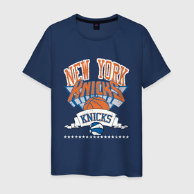 Мужская футболка хлопок с принтом NEW YORK KNIKS NBA в Белгороде, 100% хлопок | прямой крой, круглый вырез горловины, длина до линии бедер, слегка спущенное плечо. | basketball | champion | game | kniks | nba | new york | sport | team | usa | баскетбол | игра | мяч | нба | никс | нью йорк | спорт