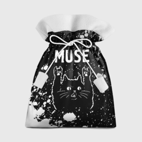 Подарочный 3D мешок с принтом Группа Muse и Рок Кот , 100% полиэстер | Размер: 29*39 см | band | metal | muse | paint | rock | брызги | группа | кот | краска | мьюз | рок | рок кот