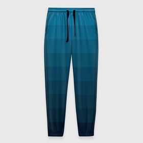 Мужские брюки 3D с принтом Blue stripes gradient в Петрозаводске, 100% полиэстер | манжеты по низу, эластичный пояс регулируется шнурком, по бокам два кармана без застежек, внутренняя часть кармана из мелкой сетки | blue | gradient | striped pattern | stripes | градиент | полосатый узор | синие полосы | синий