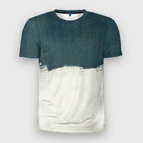 Мужская футболка 3D Slim с принтом Черно белая размазня в Курске, 100% полиэстер с улучшенными характеристиками | приталенный силуэт, круглая горловина, широкие плечи, сужается к линии бедра | Тематика изображения на принте: dirt | gray | градиент | грунт | грунтовка | грязная | серый | холодный | черно белое | черное белое | шпакля