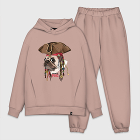 Мужской костюм хлопок OVERSIZE с принтом МОПС ПИРАТ | СОБАКА В ШЛЯПЕ в Тюмени,  |  | art | dog | doggie | doggy | drawing | hat | pirate | pug | арт | мопс | пес | песик | пират | рисунок | собака | собачка | шляпа