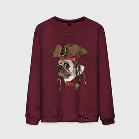 Мужской свитшот хлопок с принтом МОПС ПИРАТ | СОБАКА В ШЛЯПЕ , 100% хлопок |  | art | dog | doggie | doggy | drawing | hat | pirate | pug | арт | мопс | пес | песик | пират | рисунок | собака | собачка | шляпа