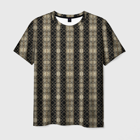 Мужская футболка 3D с принтом Классические текстуры   сетка в Белгороде, 100% полиэфир | прямой крой, круглый вырез горловины, длина до линии бедер | абстракция | бутоны | геометрия | линии | паттерн | узор | узоры | цветы