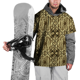 Накидка на куртку 3D с принтом GOLD   золотые узоры в Тюмени, 100% полиэстер |  | абстракция | бутоны | геометрия | паттерн | узор | узоры | цветы