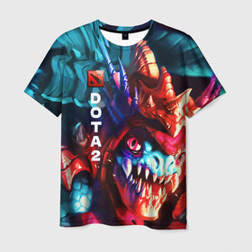 Мужская футболка 3D с принтом Dota 2  SLARK в Санкт-Петербурге, 100% полиэфир | прямой крой, круглый вырез горловины, длина до линии бедер | dota 2 | game | gameplay | slark | дота2 | игра | монстр | персонаж | сларк | чудовище