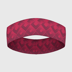Повязка на голову 3D с принтом Современный красный геометрический узор арт деко в Тюмени,  |  | geometric pattern | red | red background | арт деко | геометрический узор | красный | современный