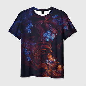 Мужская футболка 3D с принтом Синие и Красные Коралловые Рифы в Курске, 100% полиэфир | прямой крой, круглый вырез горловины, длина до линии бедер | coral | nature | ocean | reef | sea | коралловый | красный | море | океан | природа | риф | синий