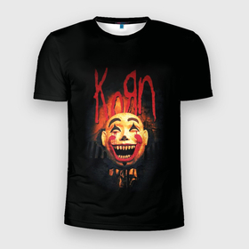 Мужская футболка 3D Slim с принтом KoЯn (Korn) обложка в Курске, 100% полиэстер с улучшенными характеристиками | приталенный силуэт, круглая горловина, широкие плечи, сужается к линии бедра | korn | koяn | metal | группа | корн | коян | метал | ню метал | рок