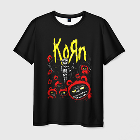 Мужская футболка 3D с принтом KoЯn   Korn , 100% полиэфир | прямой крой, круглый вырез горловины, длина до линии бедер | korn | koяn | metal | группа | корн | коян | метал | ню метал | рок