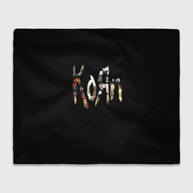Плед 3D с принтом KoЯn (Korn) лого в Тюмени, 100% полиэстер | закругленные углы, все края обработаны. Ткань не мнется и не растягивается | korn | koяn | metal | группа | корн | коян | метал | ню метал | рок