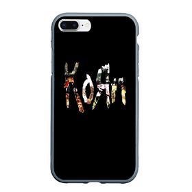 Чехол для iPhone 7Plus/8 Plus матовый с принтом KoЯn (Korn) лого в Кировске, Силикон | Область печати: задняя сторона чехла, без боковых панелей | korn | koяn | metal | группа | корн | коян | метал | ню метал | рок