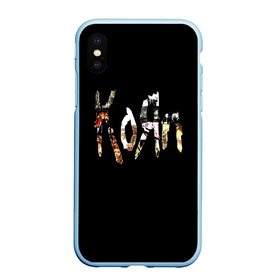 Чехол для iPhone XS Max матовый с принтом KoЯn (Korn) лого в Тюмени, Силикон | Область печати: задняя сторона чехла, без боковых панелей | korn | koяn | metal | группа | корн | коян | метал | ню метал | рок