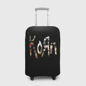 Чехол для чемодана 3D с принтом KoЯn (Korn) лого в Екатеринбурге, 86% полиэфир, 14% спандекс | двустороннее нанесение принта, прорези для ручек и колес | korn | koяn | metal | группа | корн | коян | метал | ню метал | рок