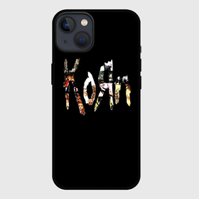 Чехол для iPhone 13 с принтом KoЯn (Korn) лого в Санкт-Петербурге,  |  | korn | koяn | metal | группа | корн | коян | метал | ню метал | рок