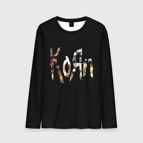 Мужской лонгслив 3D с принтом KoЯn (Korn) лого , 100% полиэстер | длинные рукава, круглый вырез горловины, полуприлегающий силуэт | korn | koяn | metal | группа | корн | коян | метал | ню метал | рок