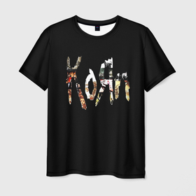 Мужская футболка 3D с принтом KoЯn (Korn) лого , 100% полиэфир | прямой крой, круглый вырез горловины, длина до линии бедер | korn | koяn | metal | группа | корн | коян | метал | ню метал | рок