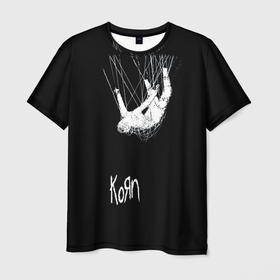 Мужская футболка 3D с принтом KoЯn (Korn) , 100% полиэфир | прямой крой, круглый вырез горловины, длина до линии бедер | korn | koяn | metal | группа | корн | коян | метал | ню метал | рок