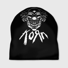 Шапка 3D с принтом KoЯn (Korn) клоун в Тюмени, 100% полиэстер | универсальный размер, печать по всей поверхности изделия | korn | koяn | metal | группа | корн | коян | метал | ню метал | рок