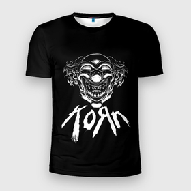 Мужская футболка 3D Slim с принтом KoЯn (Korn) клоун , 100% полиэстер с улучшенными характеристиками | приталенный силуэт, круглая горловина, широкие плечи, сужается к линии бедра | korn | koяn | metal | группа | корн | коян | метал | ню метал | рок