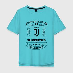 Мужская футболка хлопок Oversize с принтом Juventus: Football Club Number 1 Legendary в Курске, 100% хлопок | свободный крой, круглый ворот, “спинка” длиннее передней части | club | football | juventus | logo | клуб | лого | мяч | символ | спорт | футбол | футболист | футболисты | футбольный | ювентус