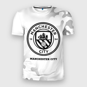 Мужская футболка 3D Slim с принтом Manchester City Sport на светлом фоне в Курске, 100% полиэстер с улучшенными характеристиками | приталенный силуэт, круглая горловина, широкие плечи, сужается к линии бедра | city | club | football | logo | manchester | manchester city | sport | камуфляж | клуб | лого | манчестер | милитари | мяч | символ | сити | спорт | футбол | футболист | футболисты | футбольный