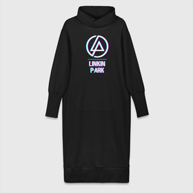 Платье удлиненное хлопок с принтом Linkin Park Glitch Rock ,  |  | band | glitch | linkin | linkin park | metal | park | rock | глитч | группа | линкин | метал | парк | рок | хард