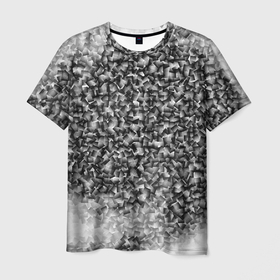 Мужская футболка 3D с принтом Квадратных хаос в Екатеринбурге, 100% полиэфир | прямой крой, круглый вырез горловины, длина до линии бедер | абстракция | квадрат | квадратный мир | квадратный хаос | порядок в хаосе | упорядоченный беспорядок | хаос | черный квадрат