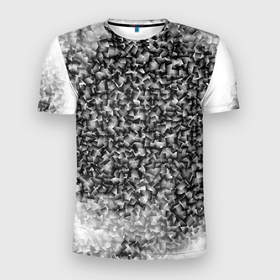Мужская футболка 3D Slim с принтом Квадратных хаос , 100% полиэстер с улучшенными характеристиками | приталенный силуэт, круглая горловина, широкие плечи, сужается к линии бедра | абстракция | квадрат | квадратный мир | квадратный хаос | порядок в хаосе | упорядоченный беспорядок | хаос | черный квадрат