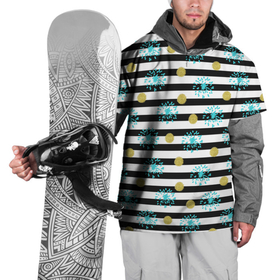 Накидка на куртку 3D с принтом Полосатый модный праздничный узор , 100% полиэстер |  | black stripes | spots | striped pattern | полосатый узор | пятна | салют | украшения | фейерверк