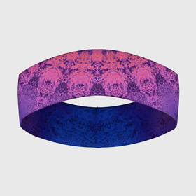 Повязка на голову 3D с принтом Розово синий круглый орнамент калейдоскоп в Курске,  |  | ethnic | kaleidoscope | ornament | калейдоскоп | круглый | орнамент | розовый | синий