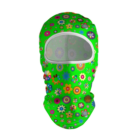 Балаклава 3D с принтом TEXTURE OF MULTICOLORED FLOWERS в Санкт-Петербурге, 100% полиэстер, ткань с особыми свойствами — Activecool | плотность 150–180 г/м2; хорошо тянется, но при этом сохраняет форму. Закрывает шею, вокруг отверстия для глаз кайма. Единый размер | Тематика изображения на принте: зеленый | коричневый | красный | розовый | синий | текстура | цветные