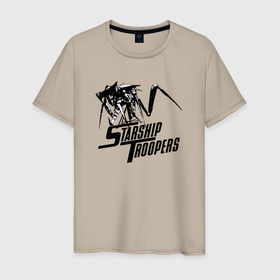 Мужская футболка хлопок с принтом Starship Troopers: Terran Command , 100% хлопок | прямой крой, круглый вырез горловины, длина до линии бедер, слегка спущенное плечо. | starship troopers | terran command | звездный десант