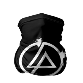 Бандана-труба 3D с принтом Linkin Park логотип краской в Тюмени, 100% полиэстер, ткань с особыми свойствами — Activecool | плотность 150‒180 г/м2; хорошо тянется, но сохраняет форму | linkin park | альтернативный рок | линкин парк | лого | логотип | метал | ню метал | поп | поп рок | рок | рок группа | рэп метал | электроник рок