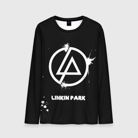 Мужской лонгслив 3D с принтом Linkin Park логотип краской в Кировске, 100% полиэстер | длинные рукава, круглый вырез горловины, полуприлегающий силуэт | linkin park | альтернативный рок | линкин парк | лого | логотип | метал | ню метал | поп | поп рок | рок | рок группа | рэп метал | электроник рок
