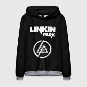 Мужская толстовка 3D с принтом Linkin Park логотип и надпись в Новосибирске, 100% полиэстер | двухслойный капюшон со шнурком для регулировки, мягкие манжеты на рукавах и по низу толстовки, спереди карман-кенгуру с мягким внутренним слоем. | linkin park | альтернативный рок | линкин парк | лого | логотип | метал | ню метал | поп | поп рок | рок | рок группа | рэп метал | электроник рок