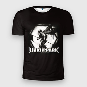 Мужская футболка 3D Slim с принтом Linkin Park рисунок баллончиком в Белгороде, 100% полиэстер с улучшенными характеристиками | приталенный силуэт, круглая горловина, широкие плечи, сужается к линии бедра | linkin park | альтернативный рок | линкин парк | лого | логотип | метал | ню метал | поп | поп рок | рок | рок группа | рэп метал | электроник рок