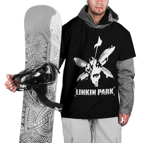 Накидка на куртку 3D с принтом Linkin Park белый в Петрозаводске, 100% полиэстер |  | linkin park | альтернативный рок | линкин парк | метал | ню метал | поп | поп рок | рок | рок группа | рэп метал | электроник рок