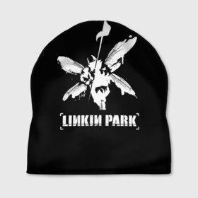 Шапка 3D с принтом Linkin Park белый в Новосибирске, 100% полиэстер | универсальный размер, печать по всей поверхности изделия | linkin park | альтернативный рок | линкин парк | метал | ню метал | поп | поп рок | рок | рок группа | рэп метал | электроник рок