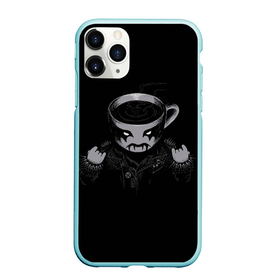 Чехол для iPhone 11 Pro матовый с принтом Black Metal Coffee , Силикон |  | black | coffee | cup | heavy | makeup | metal | грим | кожанка | косуха | кофе | металл | металлический | тяжелый | чашка | черный