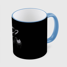 Кружка с полной запечаткой с принтом Black Metal Coffee в Новосибирске, керамика | ёмкость 330 мл | black | coffee | cup | heavy | makeup | metal | грим | кожанка | косуха | кофе | металл | металлический | тяжелый | чашка | черный