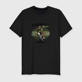 Мужская футболка хлопок Slim с принтом Велосипедист sport в Курске, 92% хлопок, 8% лайкра | приталенный силуэт, круглый вырез ворота, длина до линии бедра, короткий рукав | Тематика изображения на принте: sport | вело | велосипед | велосипедист | спорт