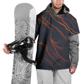 Накидка на куртку 3D с принтом Оранжевая Молния в Екатеринбурге, 100% полиэстер |  | lightning | nature | orange | summer | лето | молния | оранжевый | природа