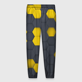 Мужские брюки 3D с принтом Разноцветные Соты Пчёл в Тюмени, 100% полиэстер | манжеты по низу, эластичный пояс регулируется шнурком, по бокам два кармана без застежек, внутренняя часть кармана из мелкой сетки | bees | geometry | hexagon | honeycombs | геометрия | пчёлы | соты | шестиугольник